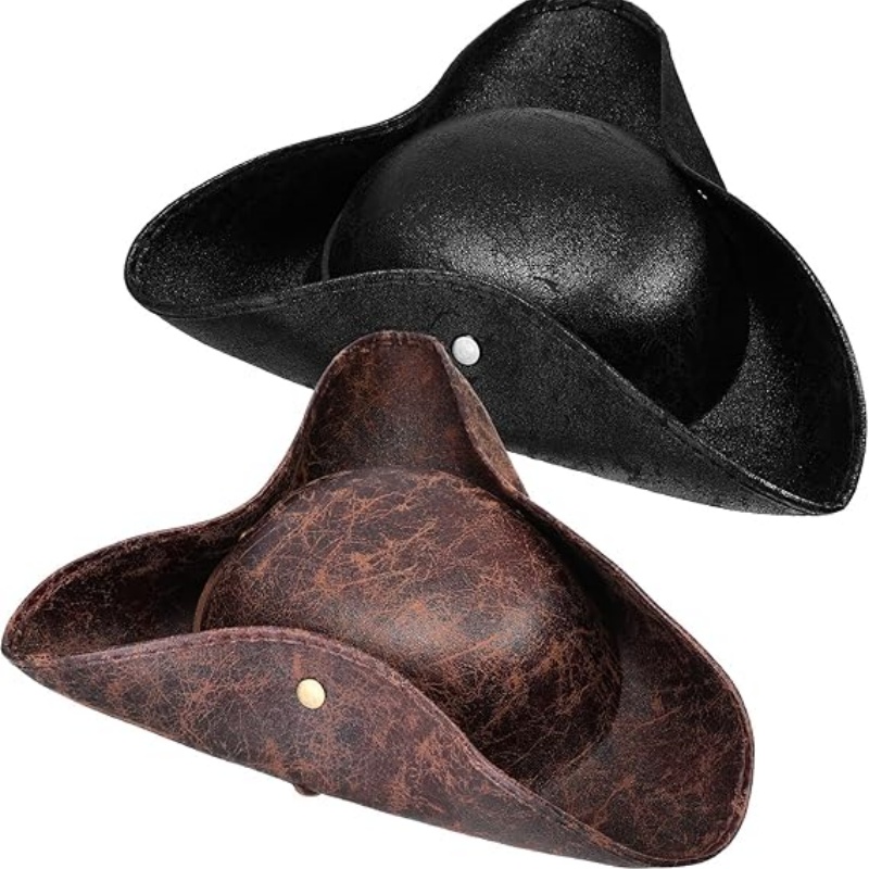 Leather Work Hat - Topi Bajak Laut Kulit Imitasi Topi