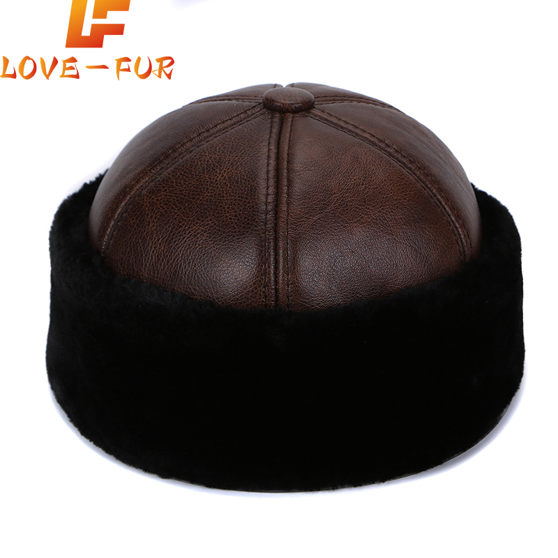 Leather Work Hat - Topi Bomber Kulit Sapi Retro Gaya