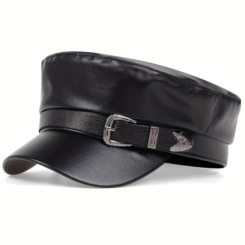 Topi Kulit Wanita Model Sailor - Leather Work Hat ulasan dan harga
