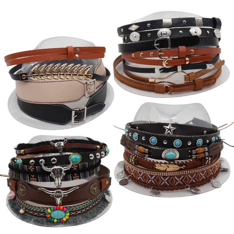 Sabuk Gaya Etnik Retro, Ikat K - Leather Work Hat ulasan dan harga
