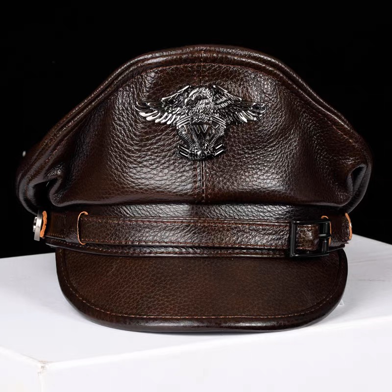 Topi Militer Jerman Retro 2025 - Leather Work Hat ulasan dan harga